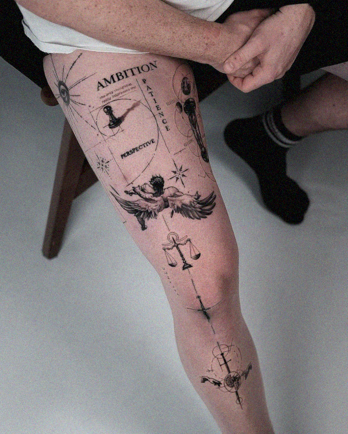 Ink Tales: Symbols of Ambition and Patience