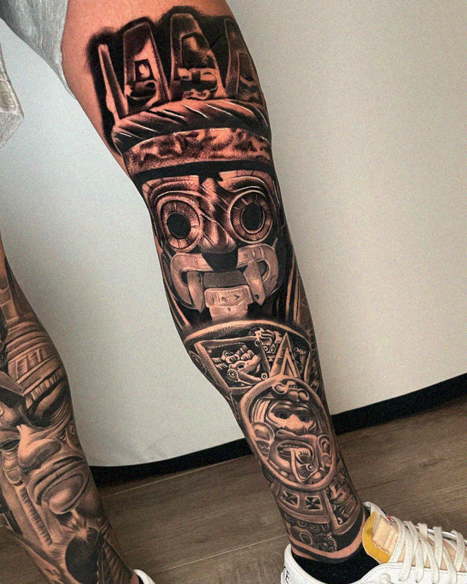 Tribal Tattoo Narrative on Skin