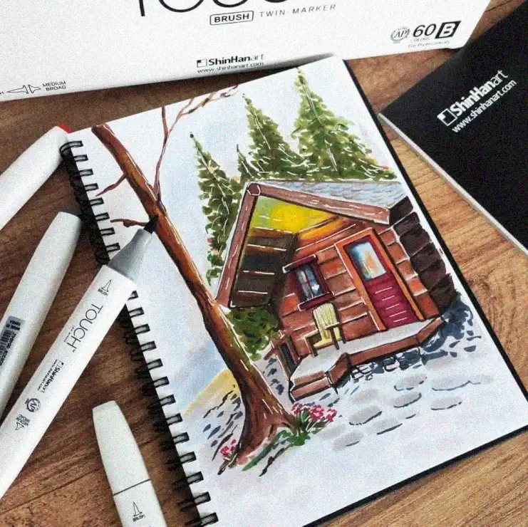Sketchbook Haven Among the Trees