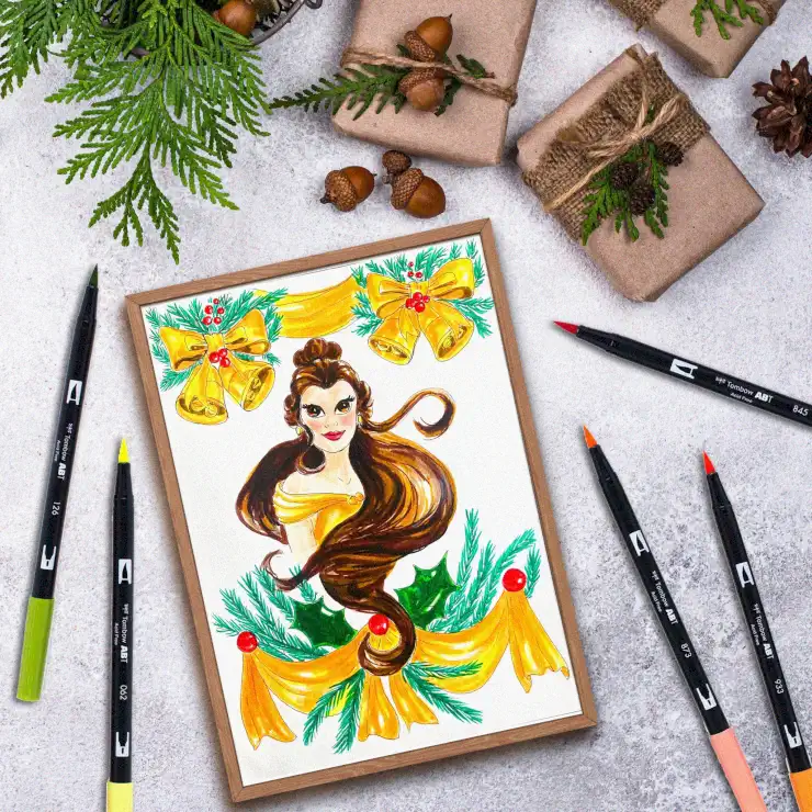 Woman Embracing the Holiday Cheer