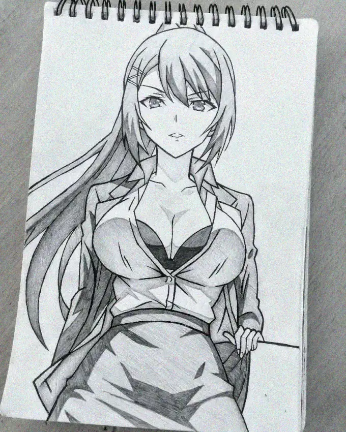 Business Chic in Pencil Sketch