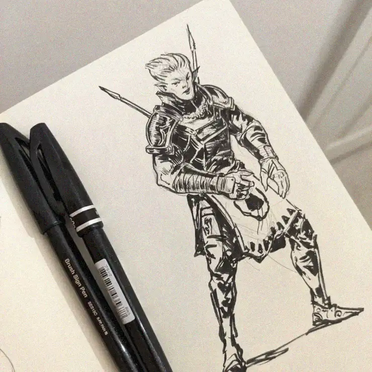 Sketching Armor in a Fantasy Realm