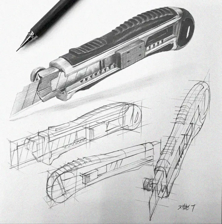 Crafting Precision: Utility Knife Sketches