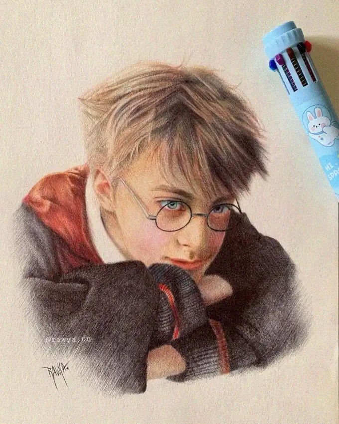 Contemplating Youth in Colored Pencil