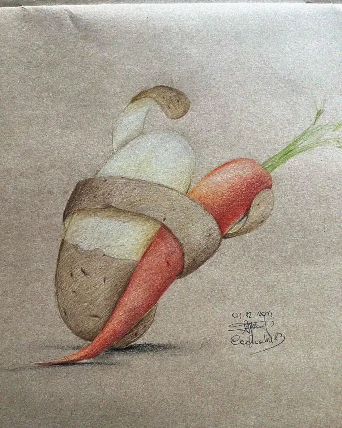Whimsical Veggie and Fruit Fusion