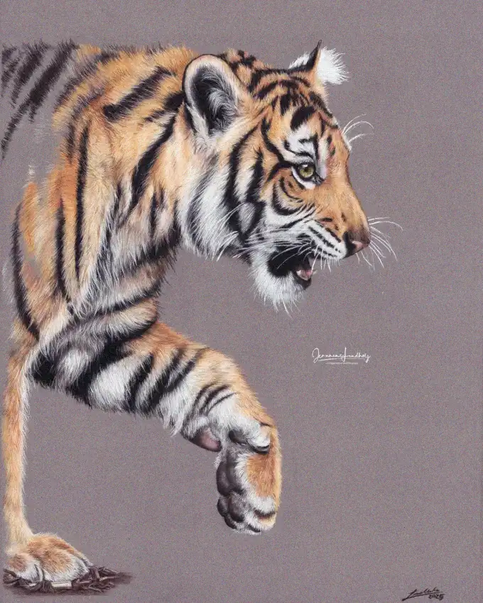 Roaring Tiger in Dynamic Stride
