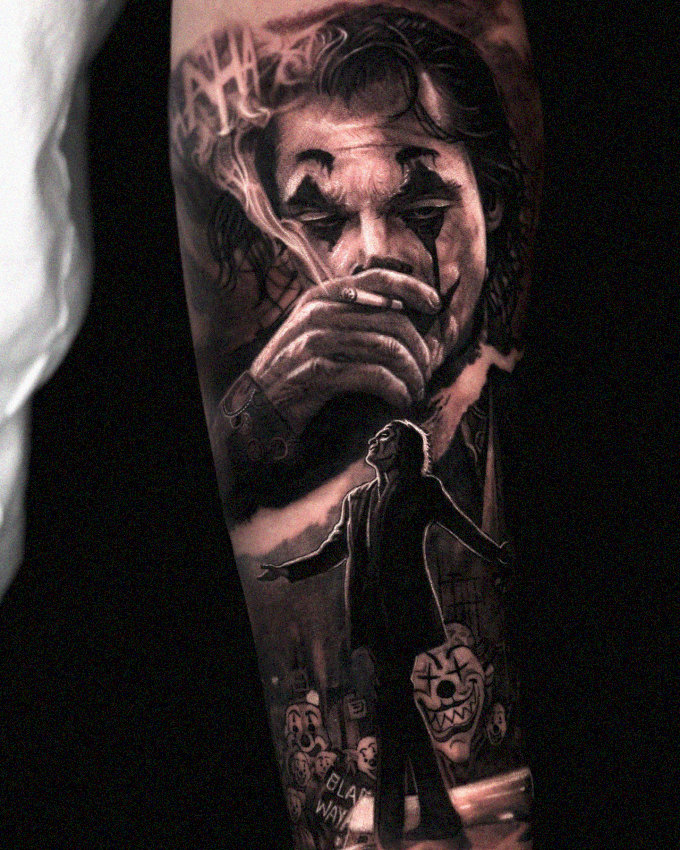 Gothic Clown Tattoo Intrigue