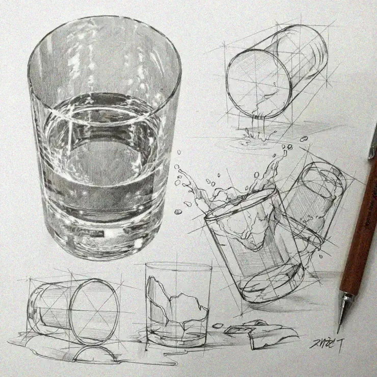 Geometric Chronicles of a Water Glass