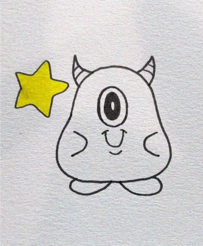 Cheerful Creature Beneath the Yellow Star