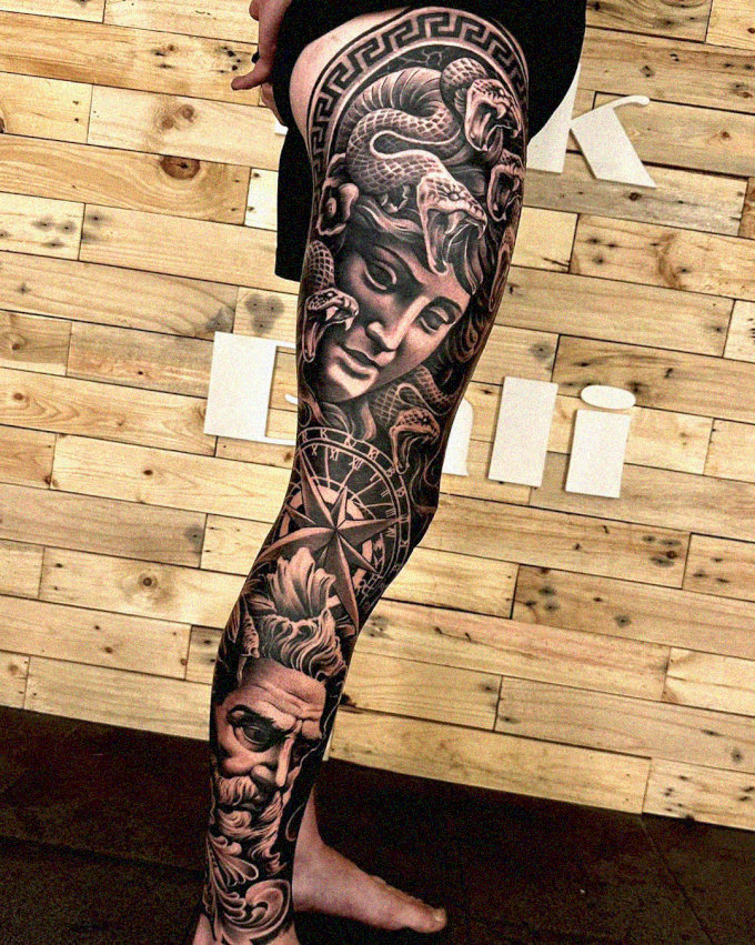 Poseidon's Reign Inked on Skin