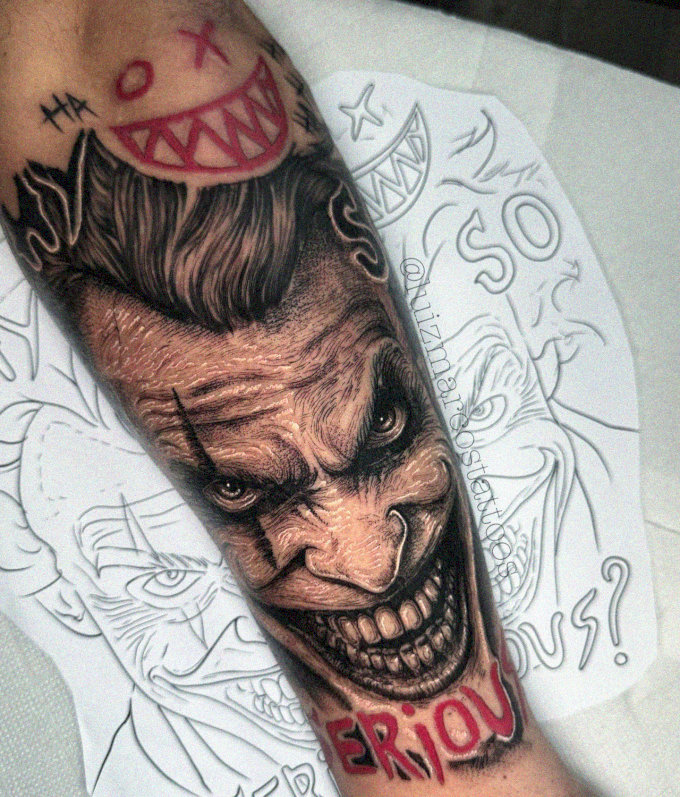 Disturbing Joker Tattoo Questions Seriousness