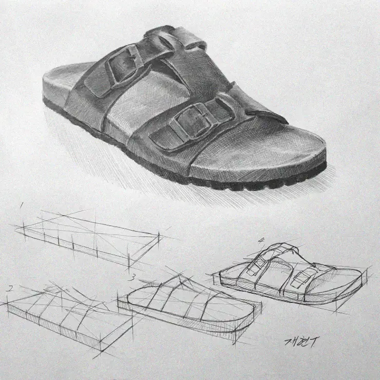 Sandal Sketch and Geometric Design Exploration