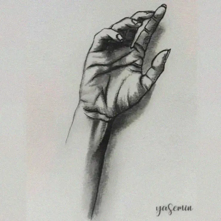 Elegance Rendered in Pencil: Slender Hand