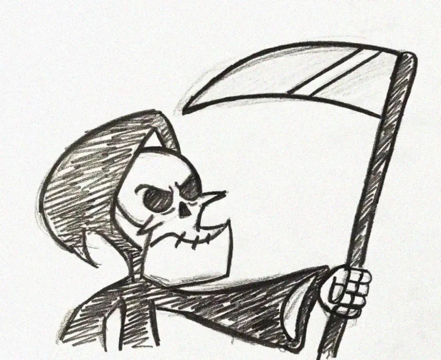 Reaper Embracing Shadowy Solitude